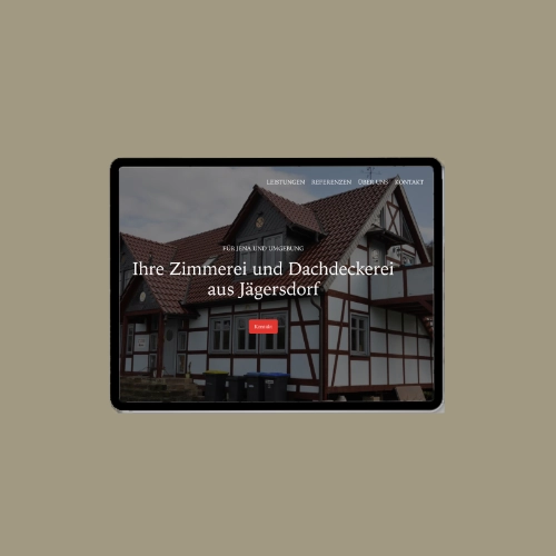 Webdesign Zimmerei Dachdeckerei Lange